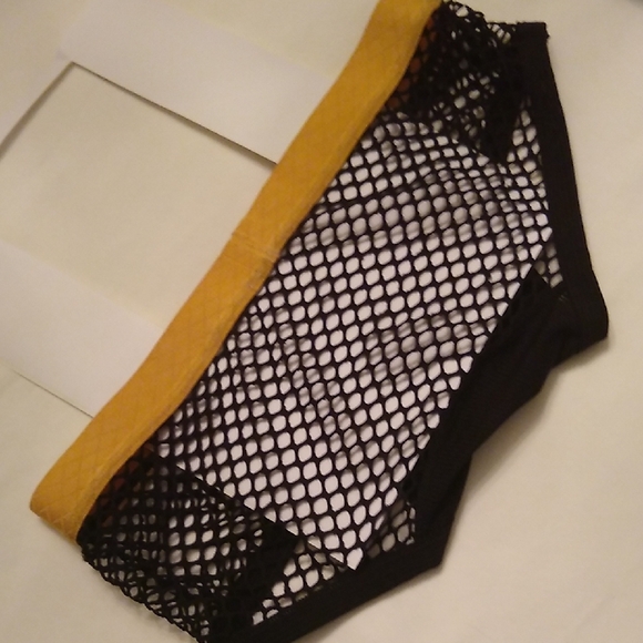Black and Yellow Mesh Briefs - Picture 4 of 7
